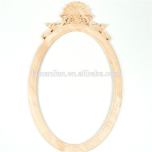 Cadre en bois miroir ovale